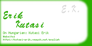 erik kutasi business card